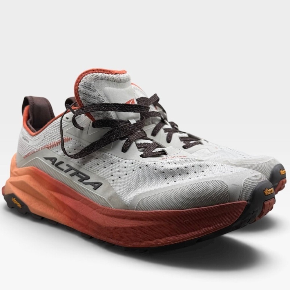 Altra Olympus 6 Trail Shoes Mens 15 AL0A85NJ280 Vibram Gray Orange